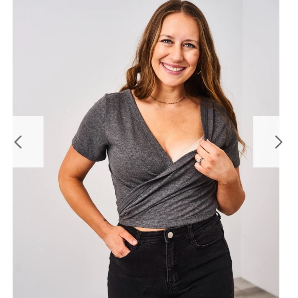 Latched Mama V-Neck Wrap Top